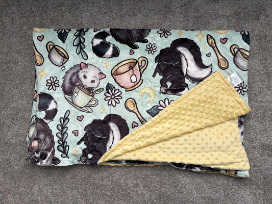 Puppy Tea Time Minky Blanket