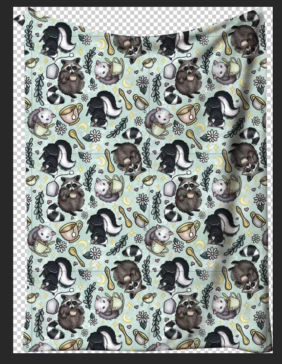 Puppy Tea Time Minky Blanket *PREORDER ETA: Early October*