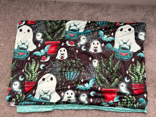 Spooky Plants Minky Blanket