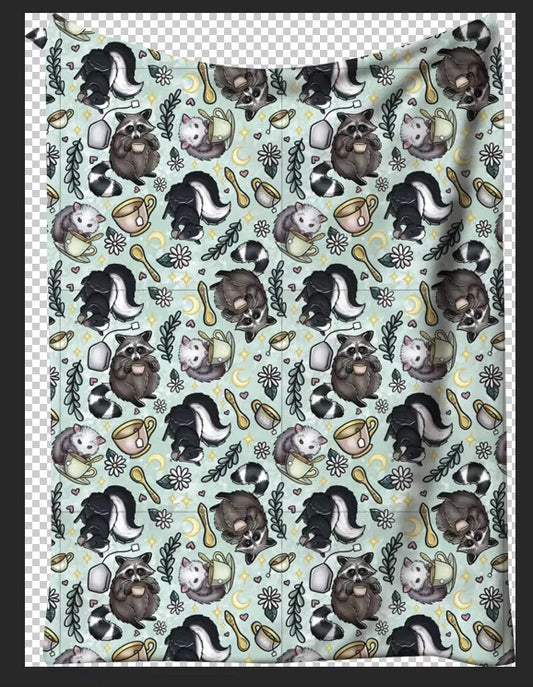 Puppy Tea Time Minky Blanket *PREORDER ETA: Early October*